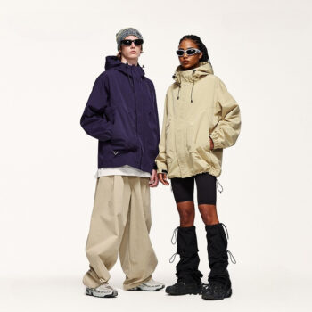 Oversized Hooded Outdoor Windbreaker | Unisex Water-Resistant Casual Jacket