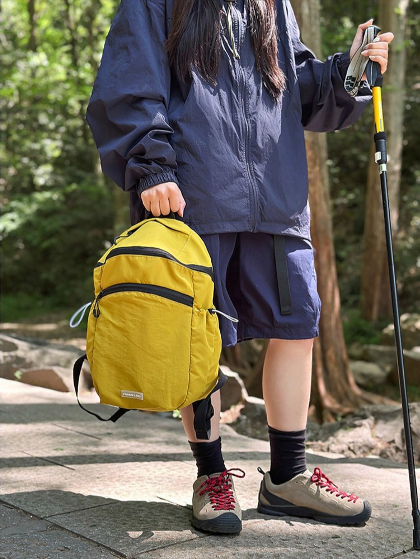 Lightweight Outdoor Daypack (Yellow & Black) - Image 3