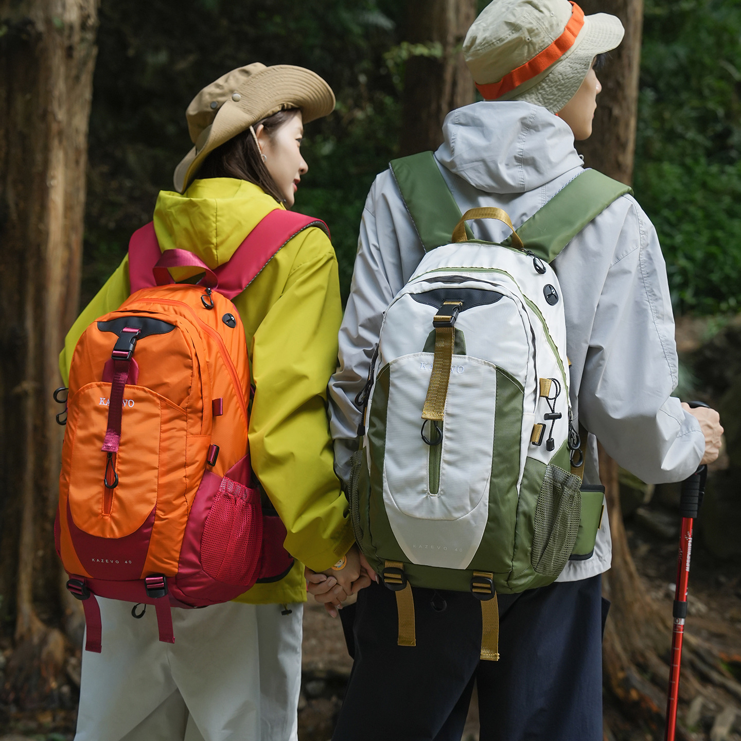 KAZEVO 40L Water-Resistant Hiking Backpack | Ergonomic Daypack for Couples - Image 2